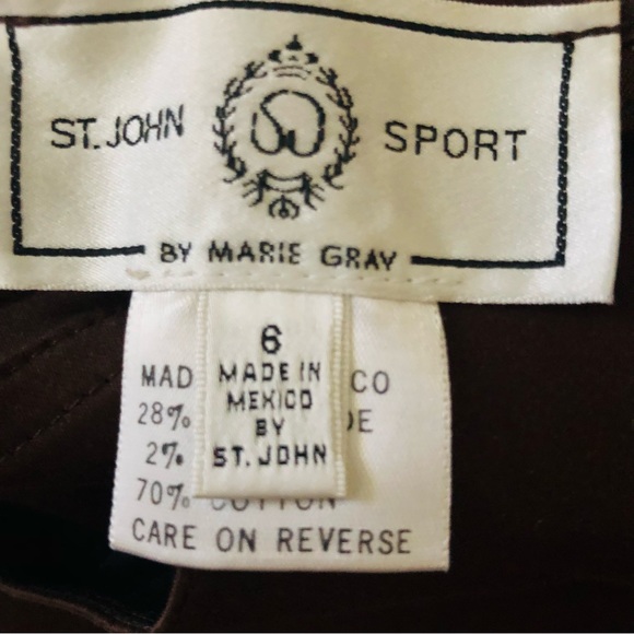St John Sport Jeans size 6 Brown  Fabric has Sheen! - Picture 4 of 4